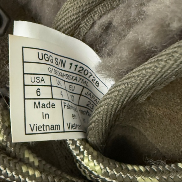 UGG Women's Neumel High Olive Green Suede Boots 1120728 Size 6 - Picture 11 of 12